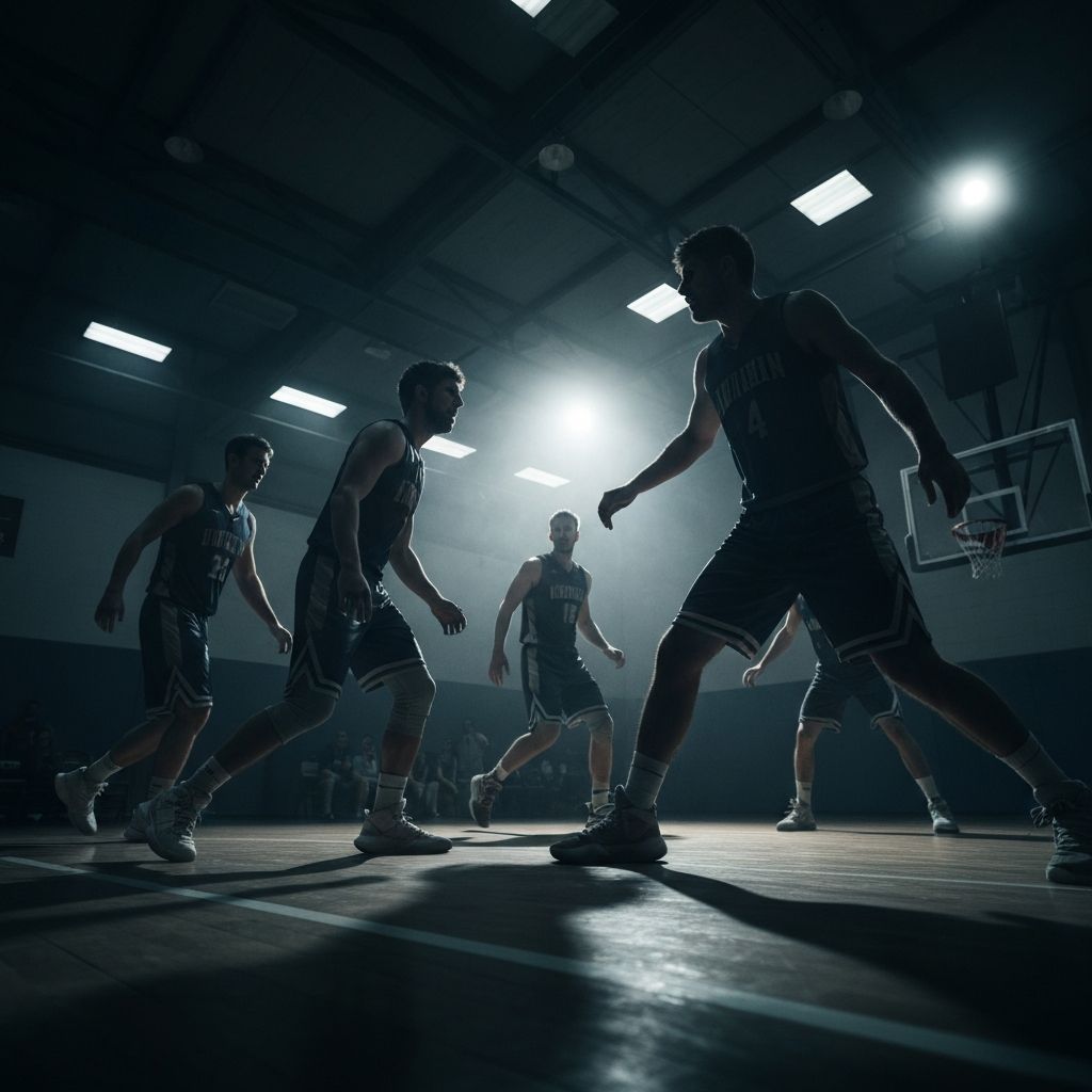 Indoor basketball game